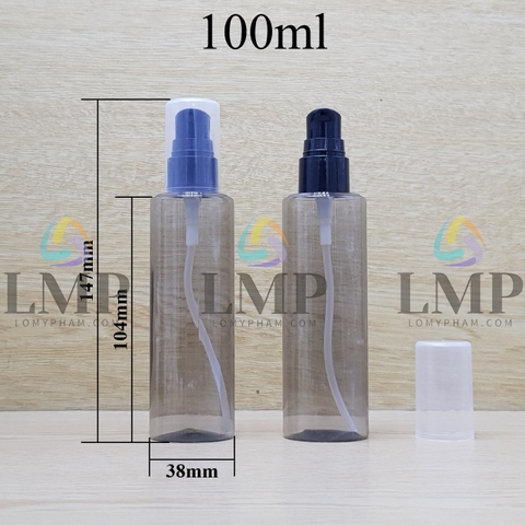 Chai PETG vai ngang đầu xịt giọt 1 viền