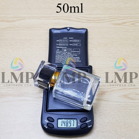 Chai nước hoa vuông nắp nhiều màu