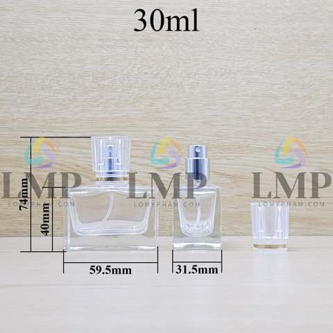 Chai nước hoa nắp xi viền