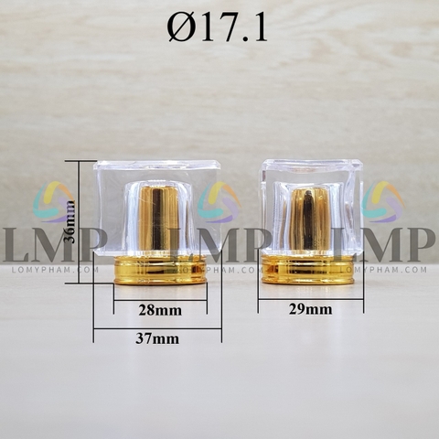 Nắp chụp vuông nhiều màu Ø17.1