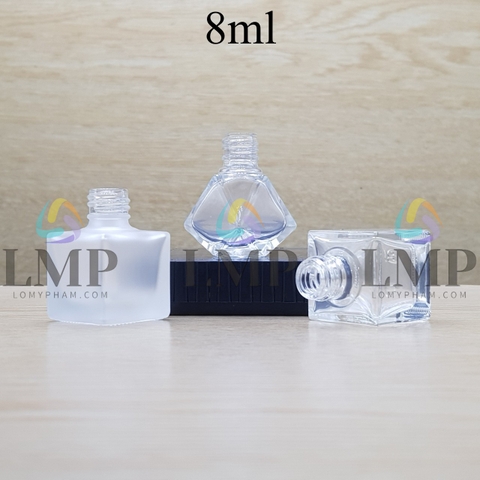 Thân chai thủy tinh treo xe 8ml