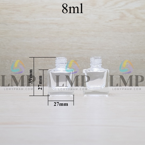 Thân chai thủy tinh treo xe 8ml