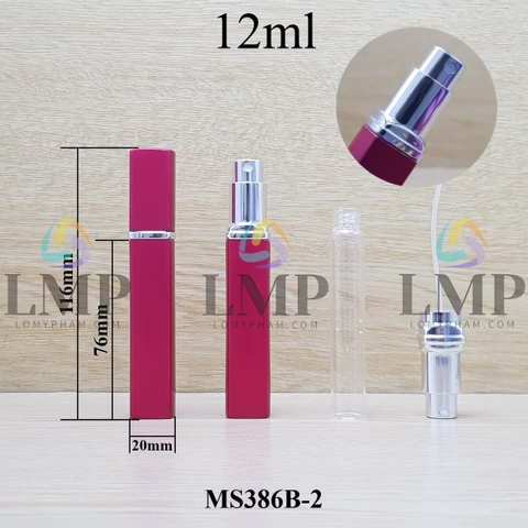 Chai nước hoa bọc nhôm thân vuông 12ml