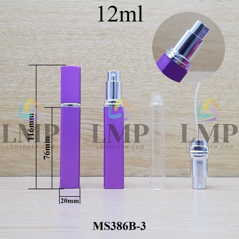 Chai nước hoa bọc nhôm thân vuông 12ml