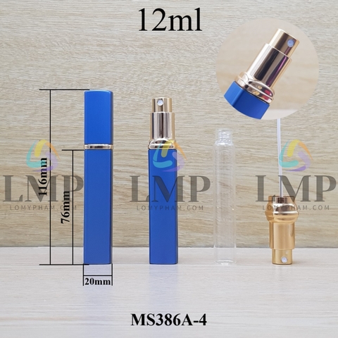 Chai nước hoa bọc nhôm thân vuông 12ml