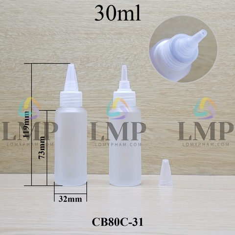 Chai thủy tinh nắp nhọn sọc