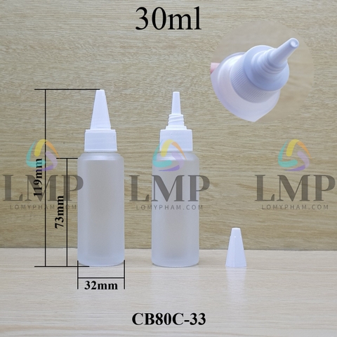 Chai thủy tinh nắp nhọn sọc