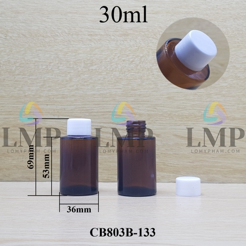 Chai thủy tinh nâu nắp vặn trơn