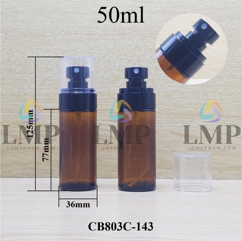 Chai thủy tinh nâu đầu phun sương loại to