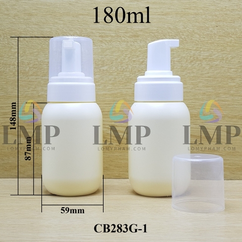 Chai HDPE tạo bọt nắp nhựa