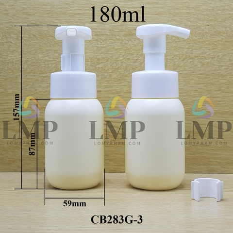 Chai HDPE tạo bọt nắp có khóa