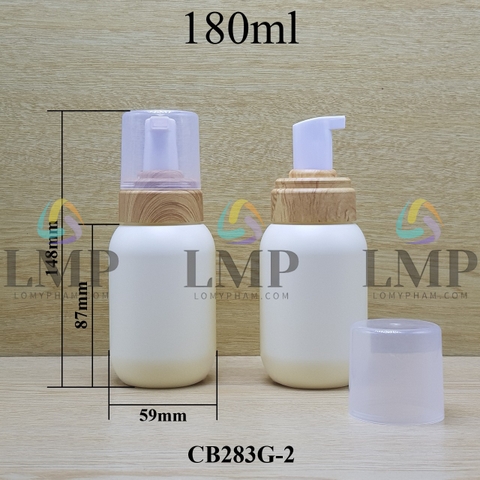 Chai HDPE tạo bọt nắp vân gỗ