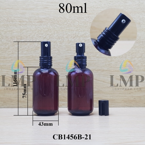 Chai vai tròn đầu nhôm giọt cao 80ml