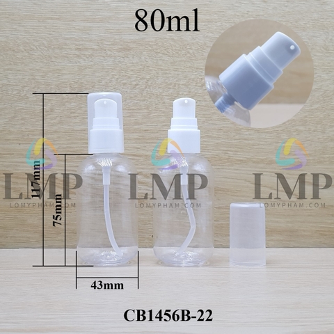 Chai vai tròn đầu xịt giọt 1 viền 80ml