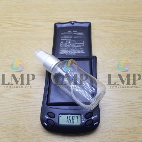 Chai vai tròn đầu phun sương xi 1 viền 80ml