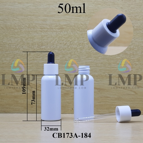 Chai vai tròn nắp bóp khoen nhựa trơn 50ml