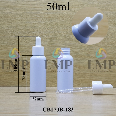 Chai vai tròn nắp bóp khoen nhựa trơn 50ml