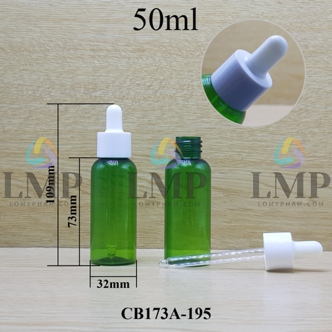 Chai vai tròn nắp bóp khoen nhựa trơn 50ml