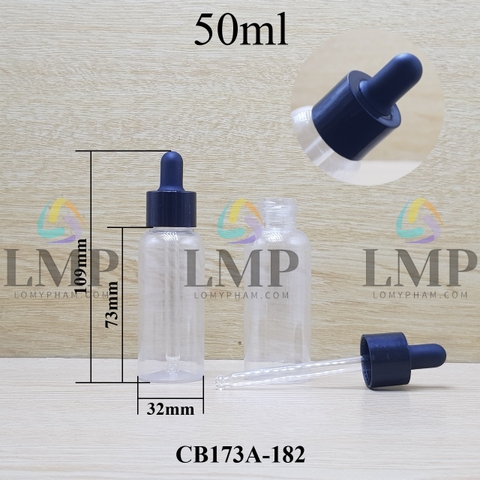 Chai vai tròn nắp bóp khoen nhựa trơn 50ml