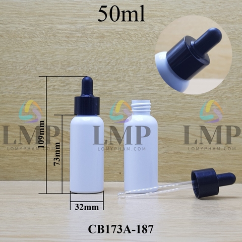 Chai vai tròn nắp bóp khoen nhựa trơn 50ml