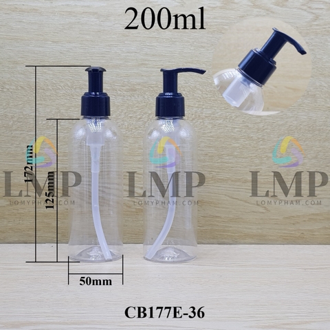 Chai 24g vai tròn vòi van trơn tự khóa 200ml