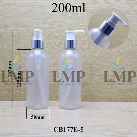 Chai 24g vai tròn vòi van xi KO viền 200ml