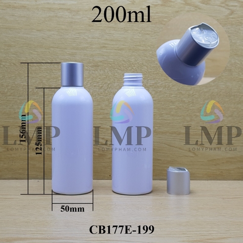 Chai 24g vai tròn nắp nhấn xi 200ml