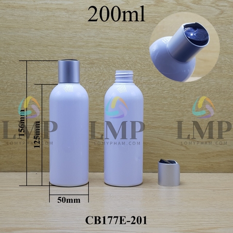 Chai 24g vai tròn nắp nhấn xi 200ml