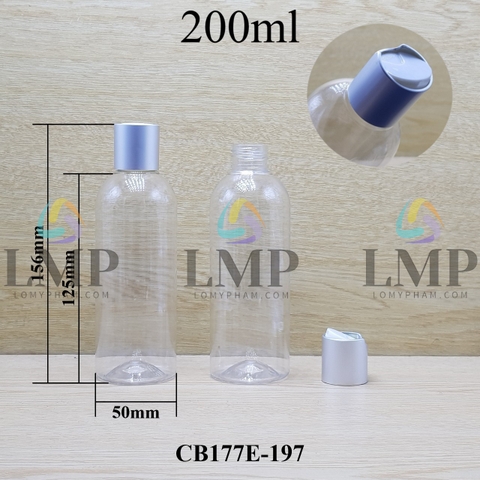 Chai 24g vai tròn nắp nhấn xi 200ml