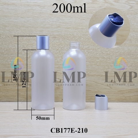 Chai 24g vai tròn nắp nhấn xi 200ml