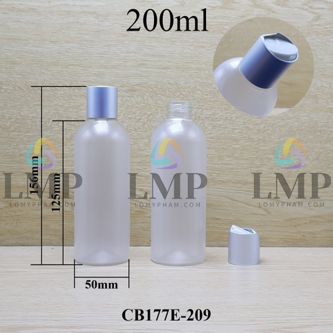 Chai 24g vai tròn nắp nhấn xi 200ml
