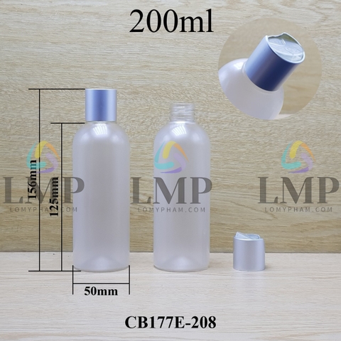 Chai 24g vai tròn nắp nhấn xi 200ml