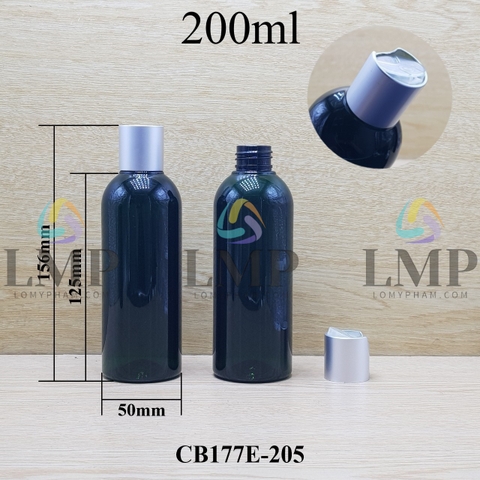 Chai 24g vai tròn nắp nhấn xi 200ml
