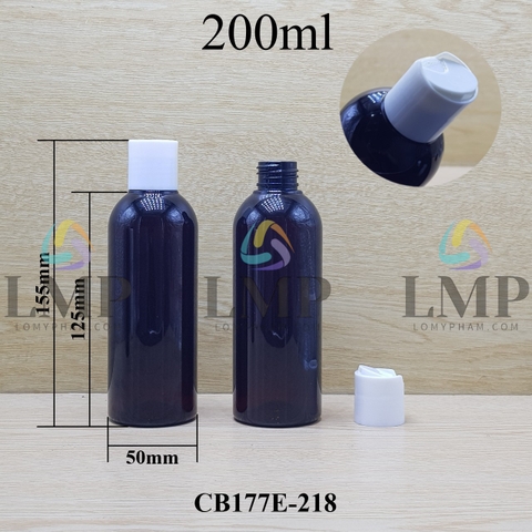 Chai 24g vai tròn nắp nhấn 200ml