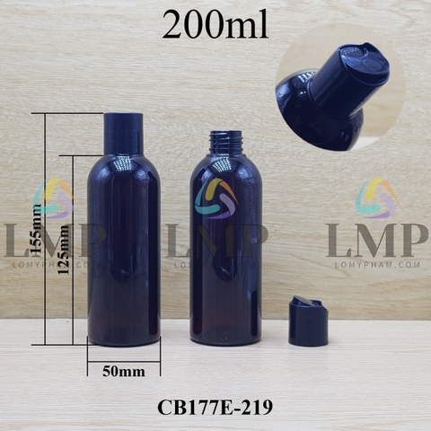 Chai 24g vai tròn nắp nhấn 200ml