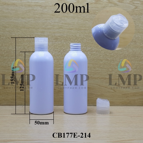 Chai 24g vai tròn nắp nhấn 200ml