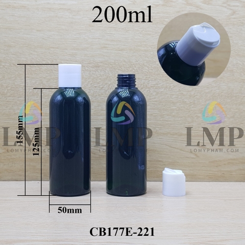 Chai 24g vai tròn nắp nhấn 200ml