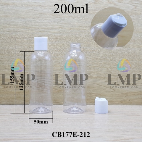 Chai 24g vai tròn nắp nhấn 200ml