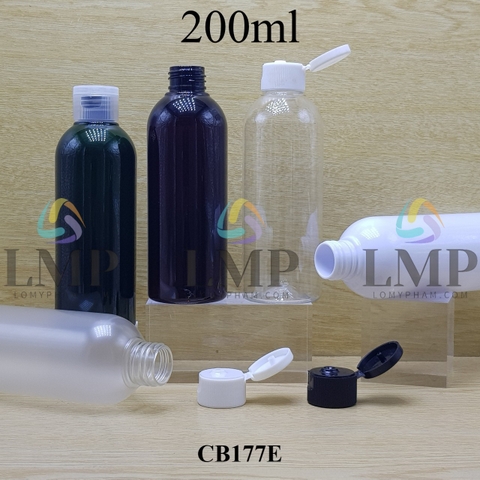 Chai 24g vai tròn nắp bật sọc 200ml