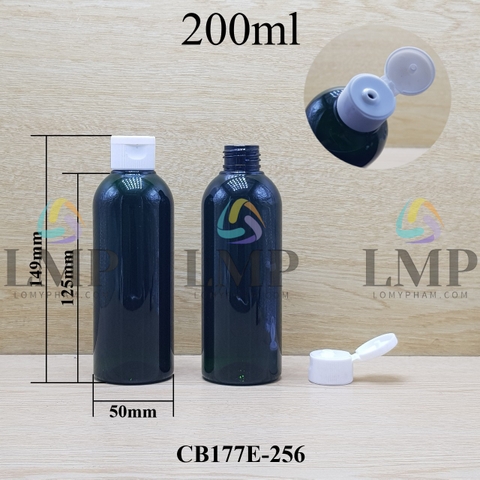 Chai 24g vai tròn nắp bật sọc 200ml