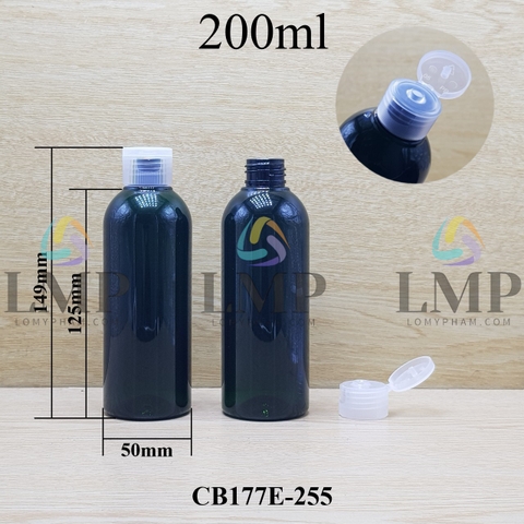 Chai 24g vai tròn nắp bật sọc 200ml