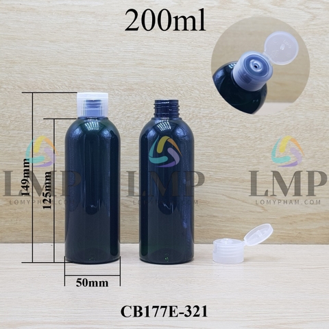 Chai 24g vai tròn nắp bật sọc 200ml