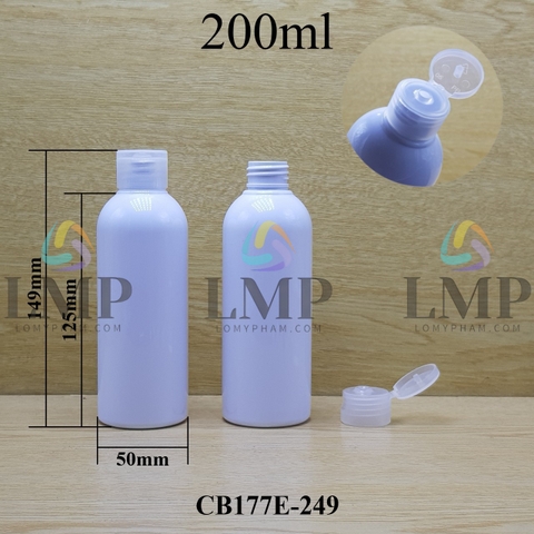 Chai 24g vai tròn nắp bật sọc 200ml