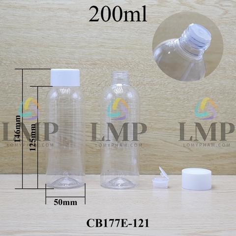 Chai 24g vai tròn nắp vặn tonner có núm 200ml