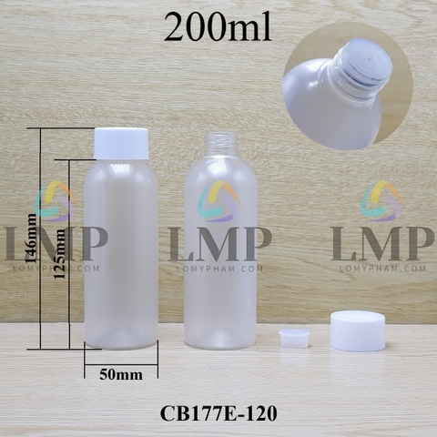 Chai 24g vai tròn nắp vặn tonner có núm 200ml