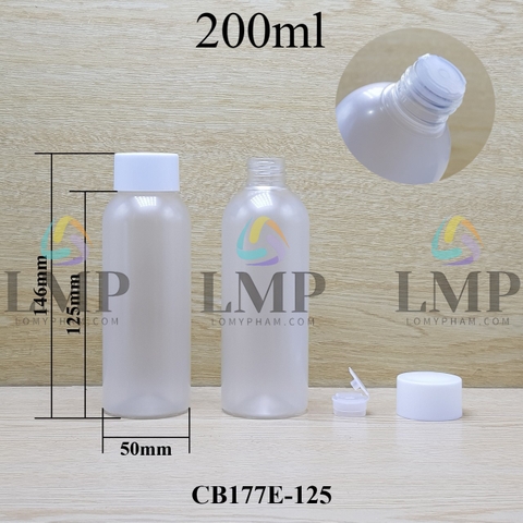 Chai 24g vai tròn nắp vặn tonner có núm 200ml