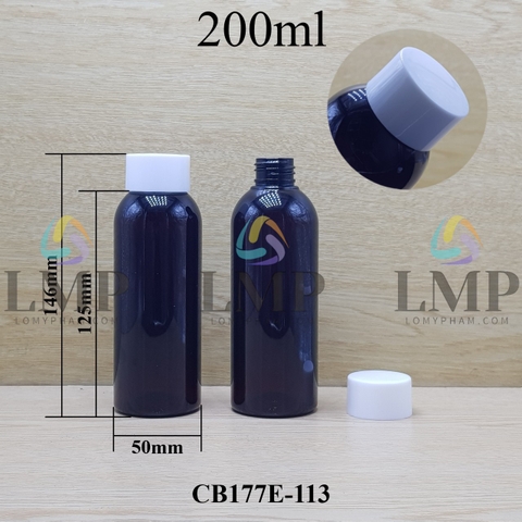 Chai 24g vai tròn nắp vặn tonner có núm 200ml