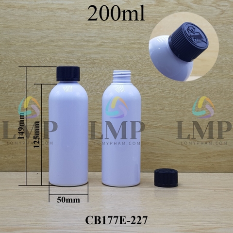 Chai 24g vai tròn nắp child resistant 200ml