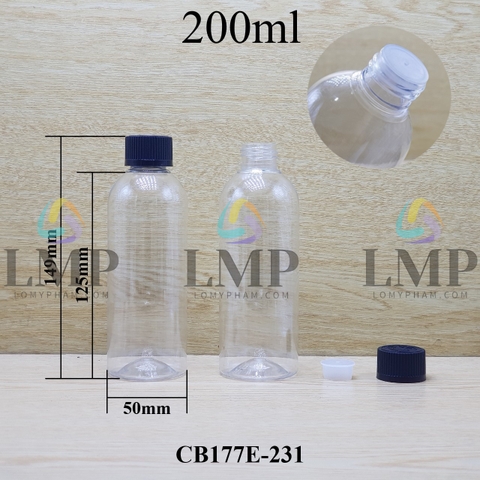 Chai 24g vai tròn nắp child resistant 200ml