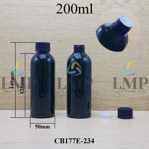 Chai 24g vai tròn nắp child resistant 200ml